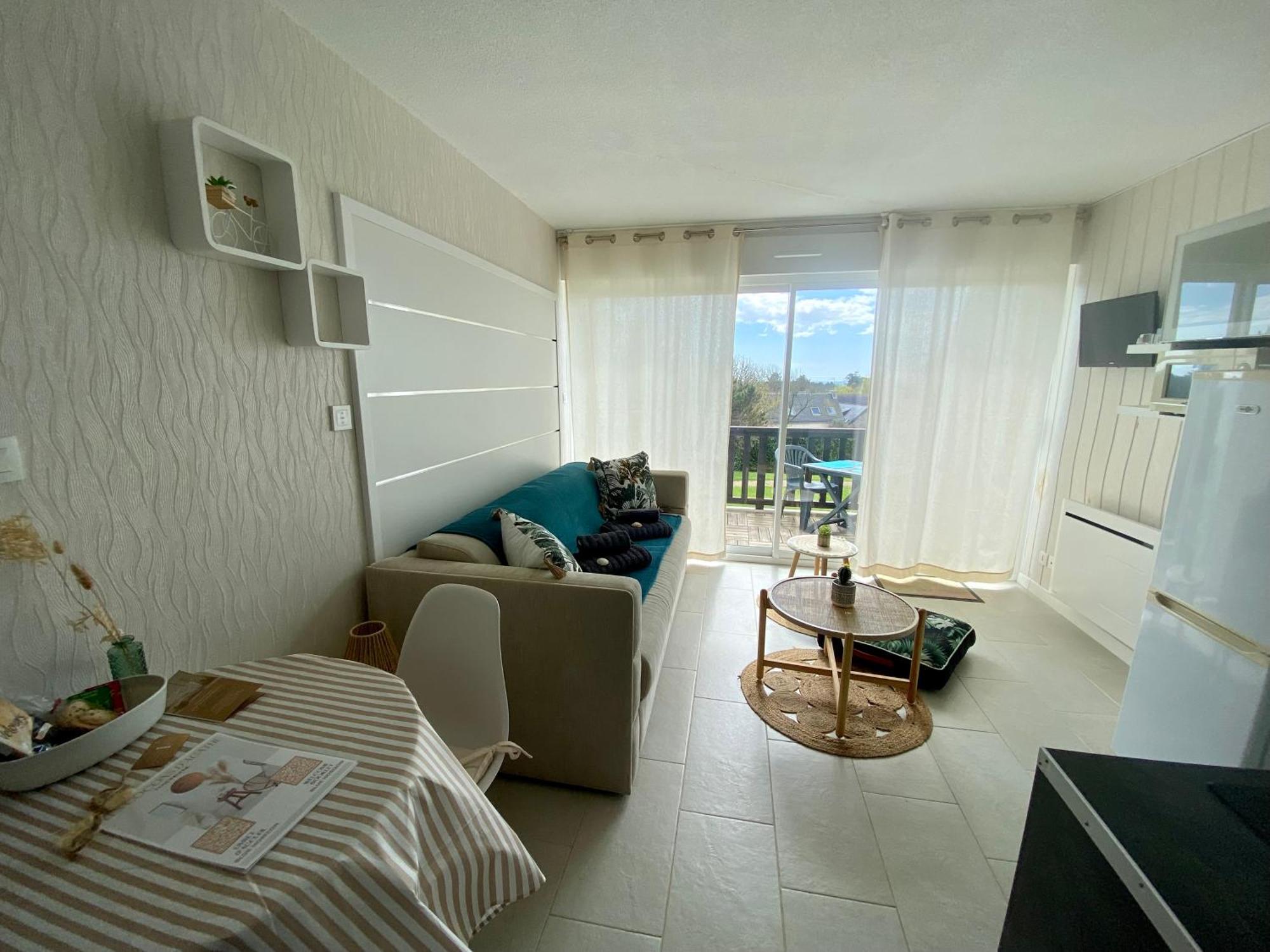 Studio Blue Horizon Vue Mer Guidel-Plage Ngoại thất bức ảnh